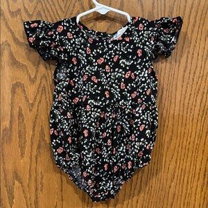 Floral Black Baby Romper Girl 12-18 month